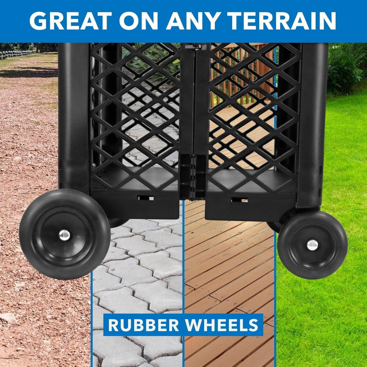 Hand Truck - Rolling Mesh Utility Cart - Mount-It! - MI-906