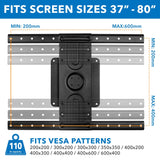 TV Mount - Rotating TV Wall Mount | 37" to 80" Screens - Mount-It! - MI-387