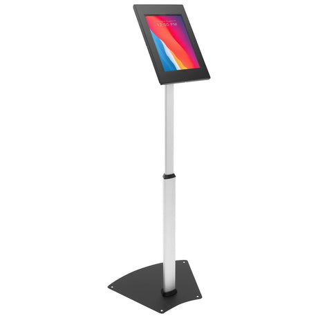 Silver Tablet Stand - Anti-Theft Tablet Floor Stand with Height Adjustment - Mount-It! - MI-3783_G10