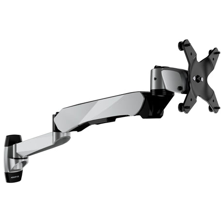 Silver Monitor Mount - CLiX Series Full Motion Single Monitor Wall Mount with Gas Spring Arm - Mount-It! - MI-35114