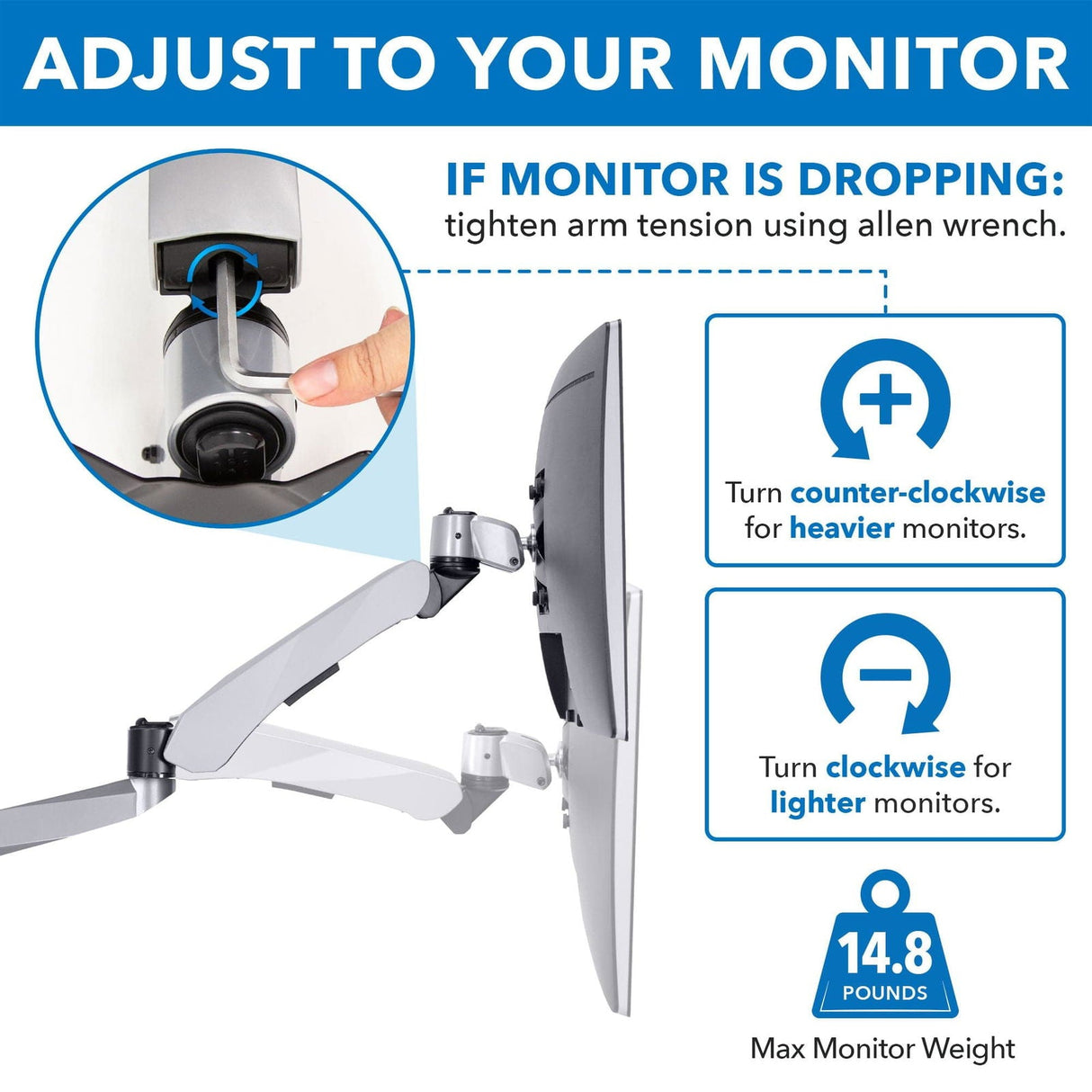 Silver Monitor Mount - Dual Monitor & Laptop Mount with Cooling Fan - Mount-It! - MI-75821