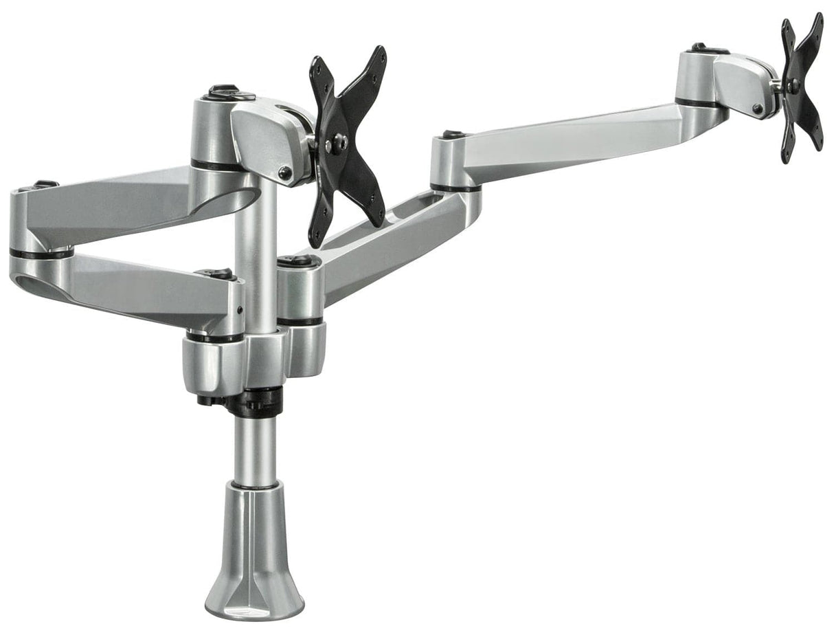 Silver Monitor Mount - Heavy Duty Articulating Dual Monitor Desk Mount - Mount-It! - MI-43111