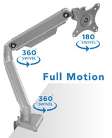 Silver Monitor Mount - Single Monitor Desk Mount - Mount-It! - MI-2761