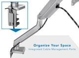 Silver Monitor Mount - Single Monitor Desk Mount - Mount-It! - MI-2761