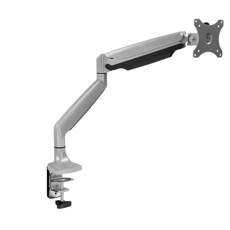 Silver Monitor Mount - Single Monitor Mount With Gas Spring Arm - Mount-It! - MI-1771