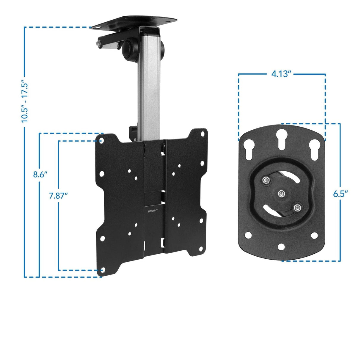 Silver TV Mount - Under Cabinet and Ceiling TV Mount - Mount-It! - MI-4222