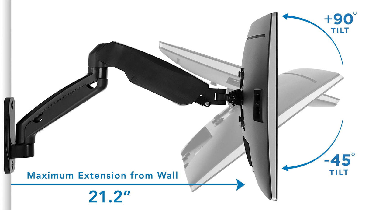 Monitor Mount - Single Monitor Wall Mount Arm - Mount-It! - MI-765