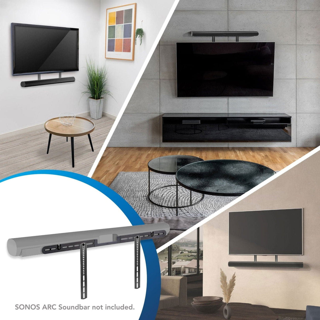 Speaker Mount - Sonos Arc Sound Bar TV Mounting Bracket - Mount-It! - MI-SB52