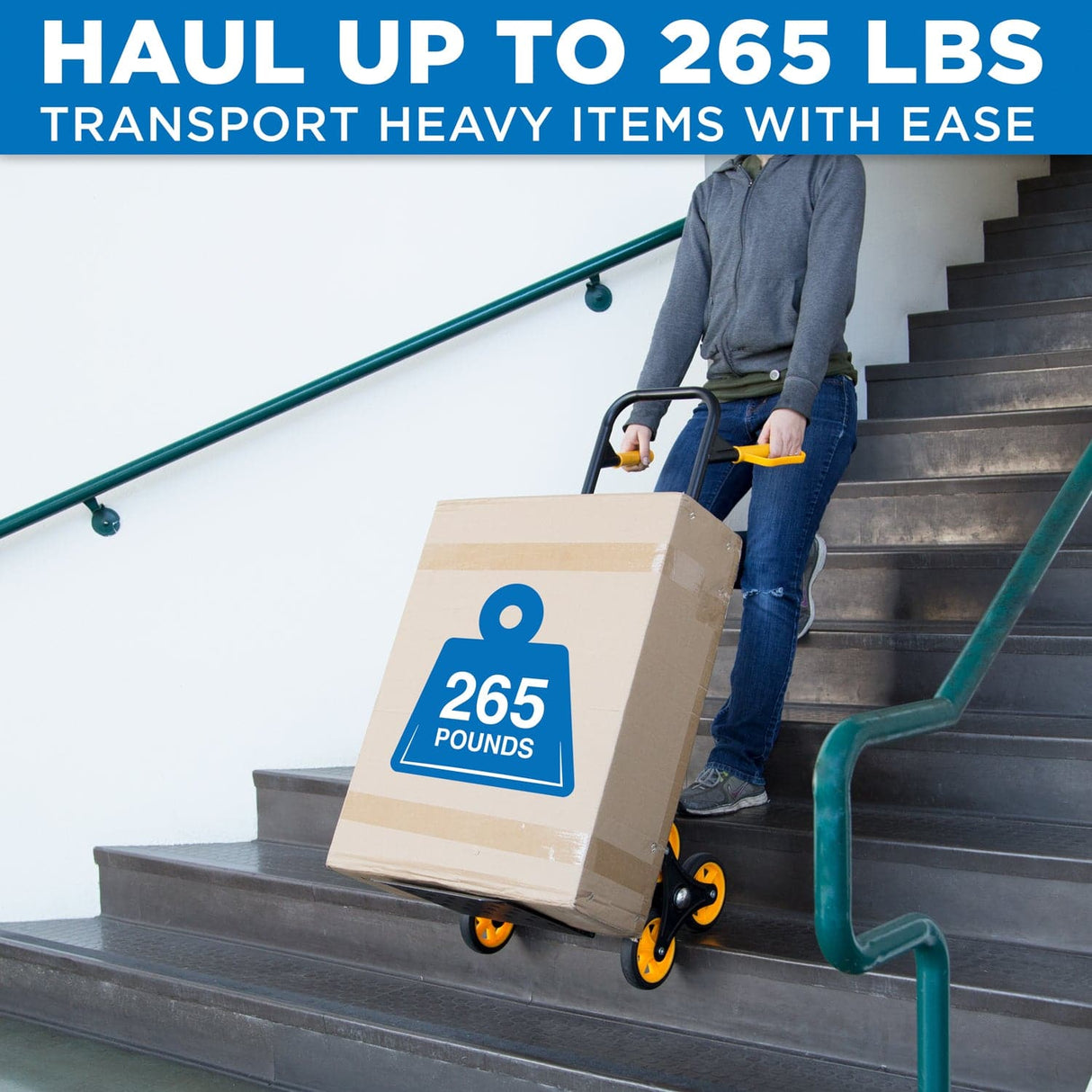 Hand Truck - Stair Climber Hand Dolly - Mount-It! - MI-913