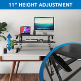 Desk Converters - Standing Desk Converter with 38" Desktop - Mount-It! -