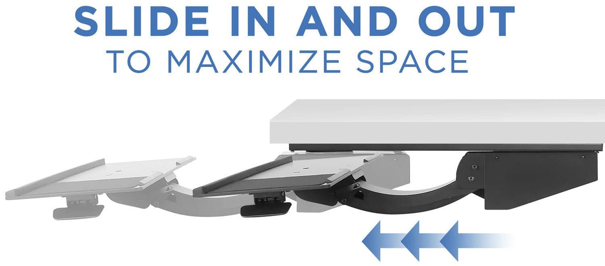 Keyboard Trays/Mounts - Standing Keyboard and Mouse Platform With Ergonomic Wrist Rest Pad - Mount-It! - MI-7139