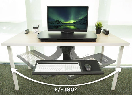 Keyboard Trays/Mounts - Standing Keyboard and Mouse Platform With Ergonomic Wrist Rest Pad - Mount-It! - MI-7139