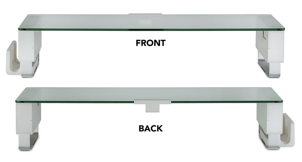 Monitor Risers - Tempered Glass & Aluminum Monitor Stand with USB - Mount-It! - MI-7265