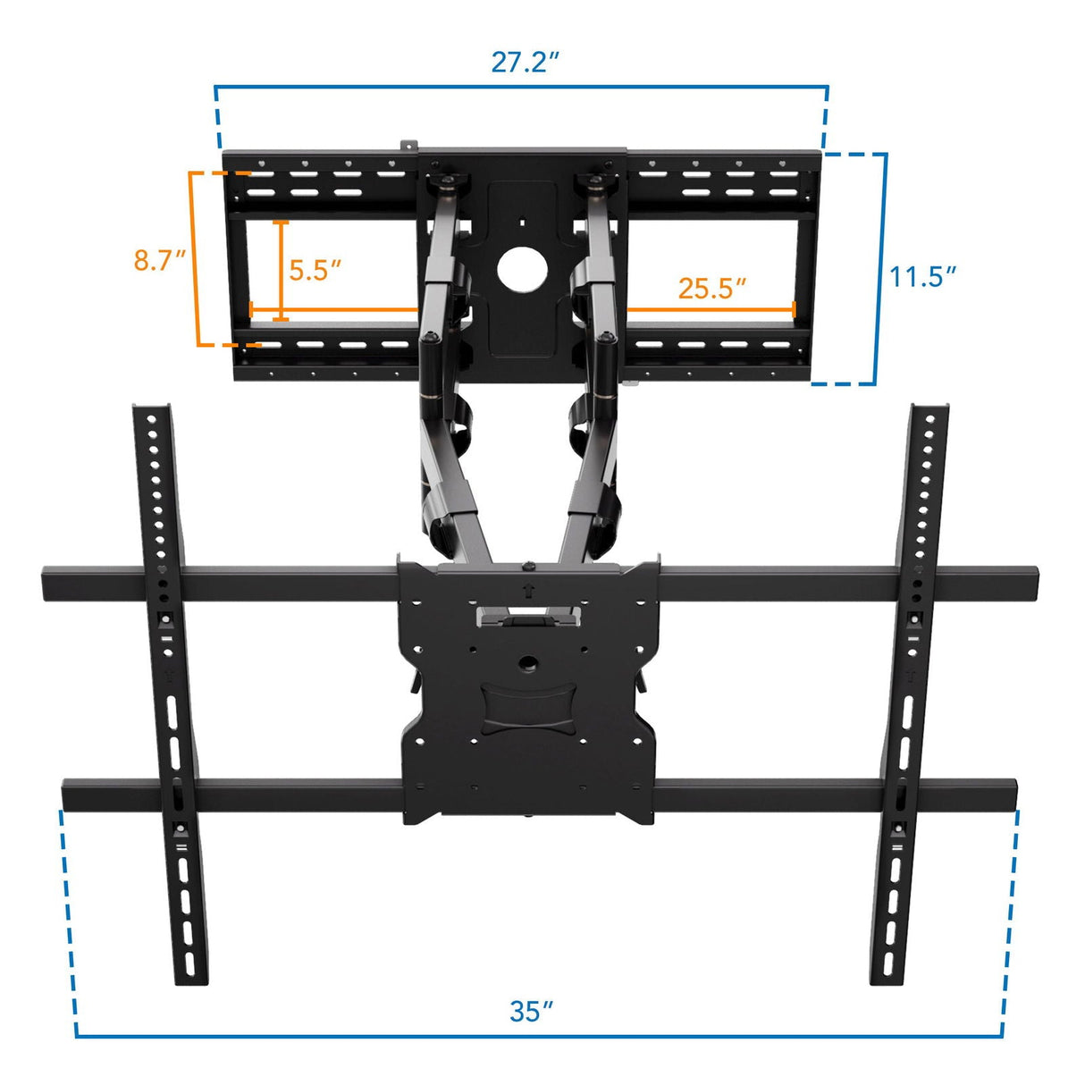 TV Mount - The Beast Heavy Duty Full Motion TV Wall Mount With Extra Long Extension - Mount-It! - MI-394