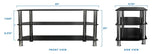 TV Stand - Three Tempered Glass Shelf TV Stand - Mount-It! - MI-880