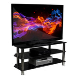 TV Stand - Three Tempered Glass Shelf TV Stand - Mount-It! - MI-880