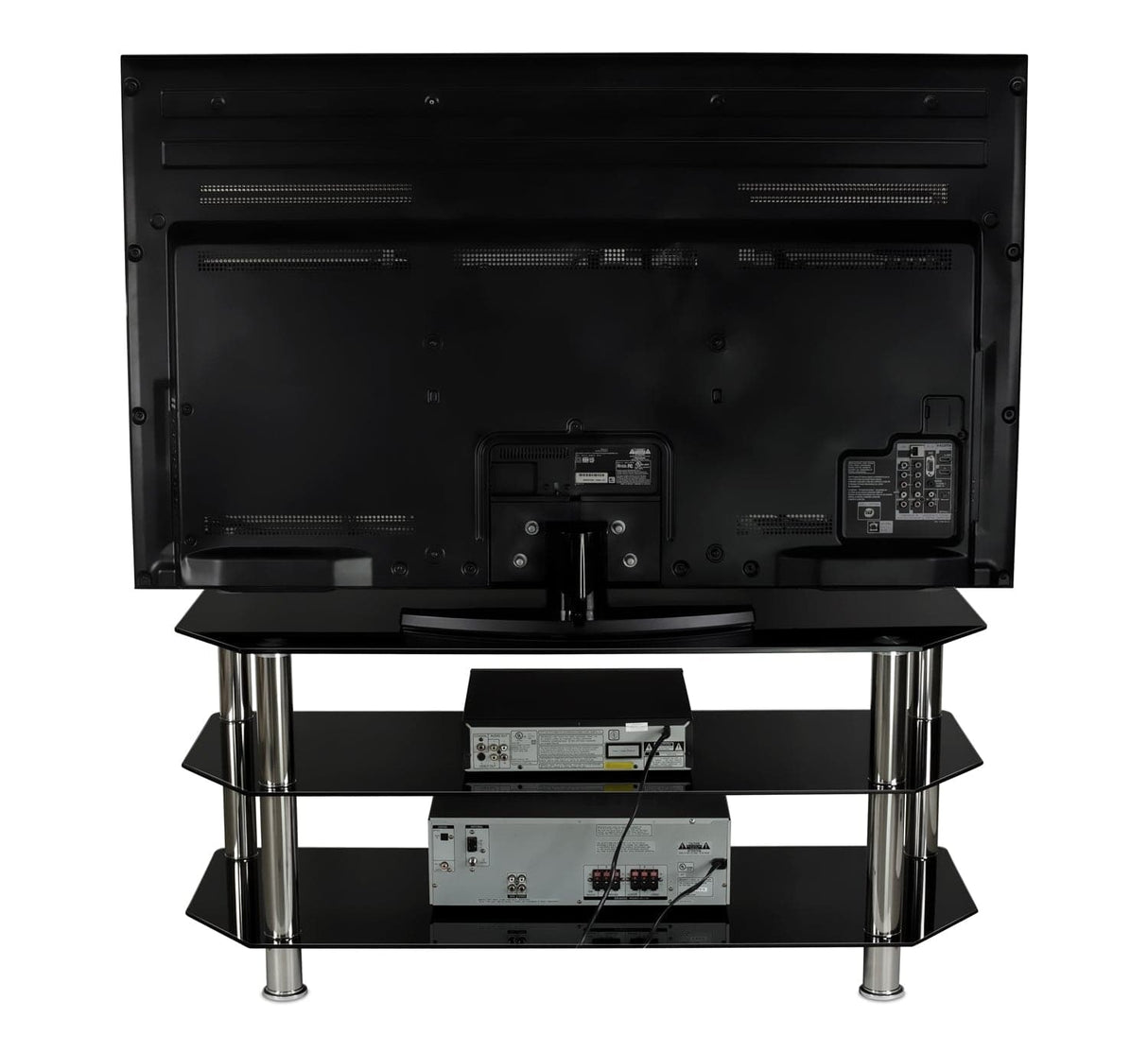 TV Stand - Three Tempered Glass Shelf TV Stand - Mount-It! - MI-880