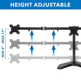 Monitor Stands - Triple Monitor Stand for Screens up to 27" - Mount-It! - MI-2789XL