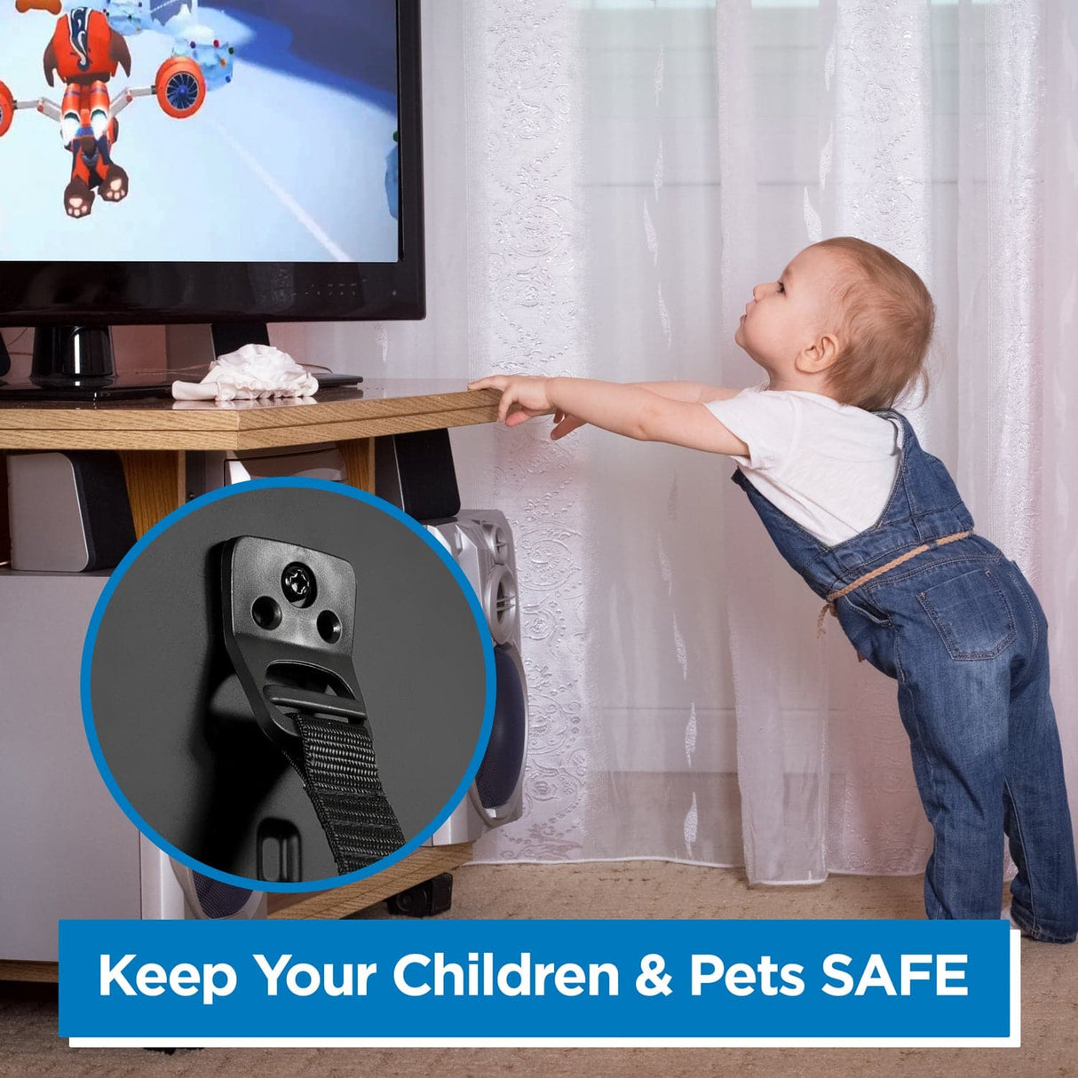 TV Accessories - TV Child Safety Straps - Mount-It! - MI-352