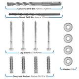 TV Accessories - TV Mount Lag Screw & Drill Bit Kit - Mount-It! - Mi-9008