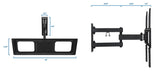 TV Mount - TV Wall Mount with Full Motion Articulating Arm - Mount-It! - MI-3991B