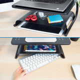 Monitor Risers - Two Tier Monitor Stand with Shelf - Mount-It! - MI-7361