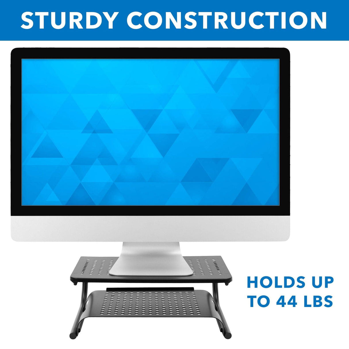 Monitor Risers - Two Tier Monitor Stand with Shelf - Mount-It! - MI-7361