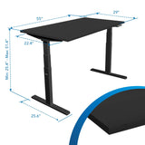 Standing Desk - Ultimate Dual Motor Electric Standing Desk with 55" Tabletop - Black Base - Mount-It! -