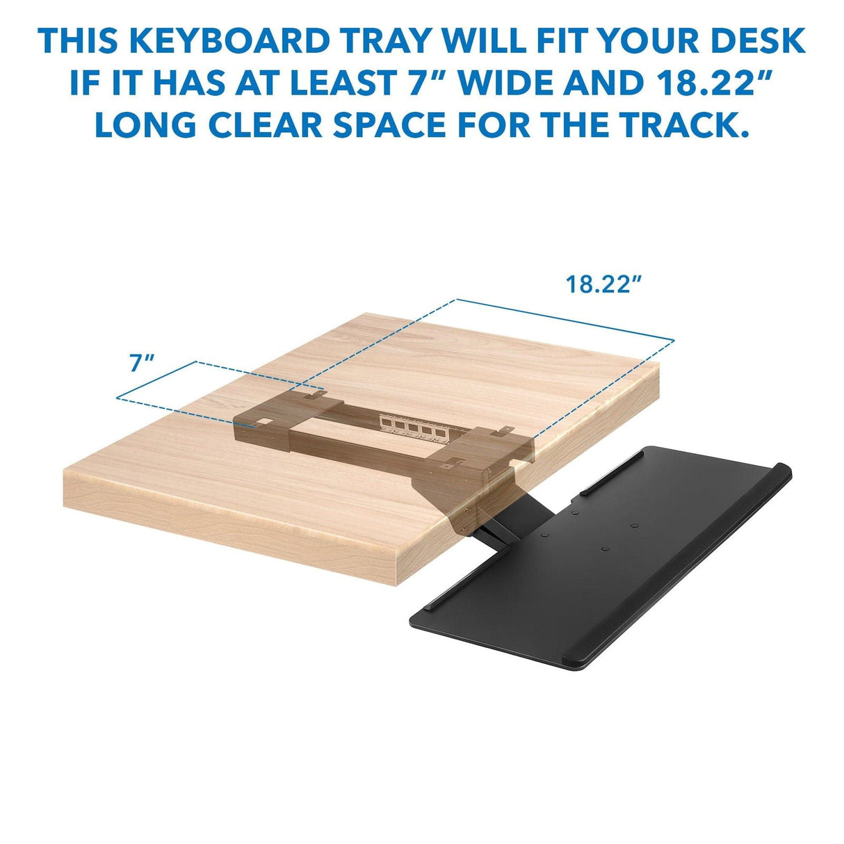 Keyboard Trays/Mounts - Under Desk Computer Keyboard and Mouse Tray - Mount-It! - MI-7135