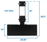 Keyboard Trays/Mounts - Under Desk Computer Keyboard and Mouse Tray - Mount-It! - MI-7135