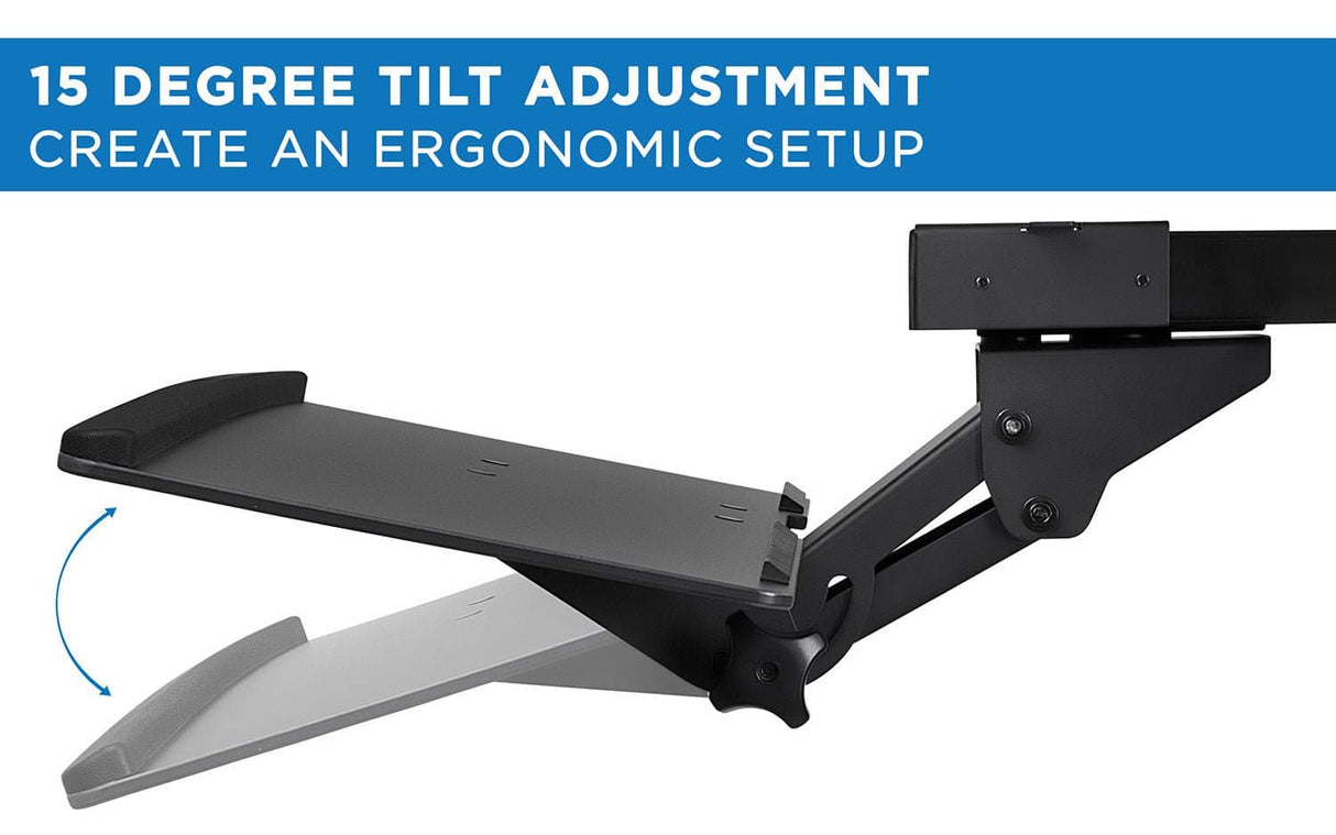 Keyboard Trays/Mounts - Under Desk Computer Keyboard and Mouse Tray - Mount-It! - MI-7135