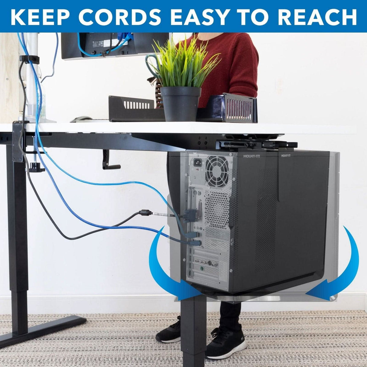 Under Desk CPU / Computer Tower Mount – Mount-It!