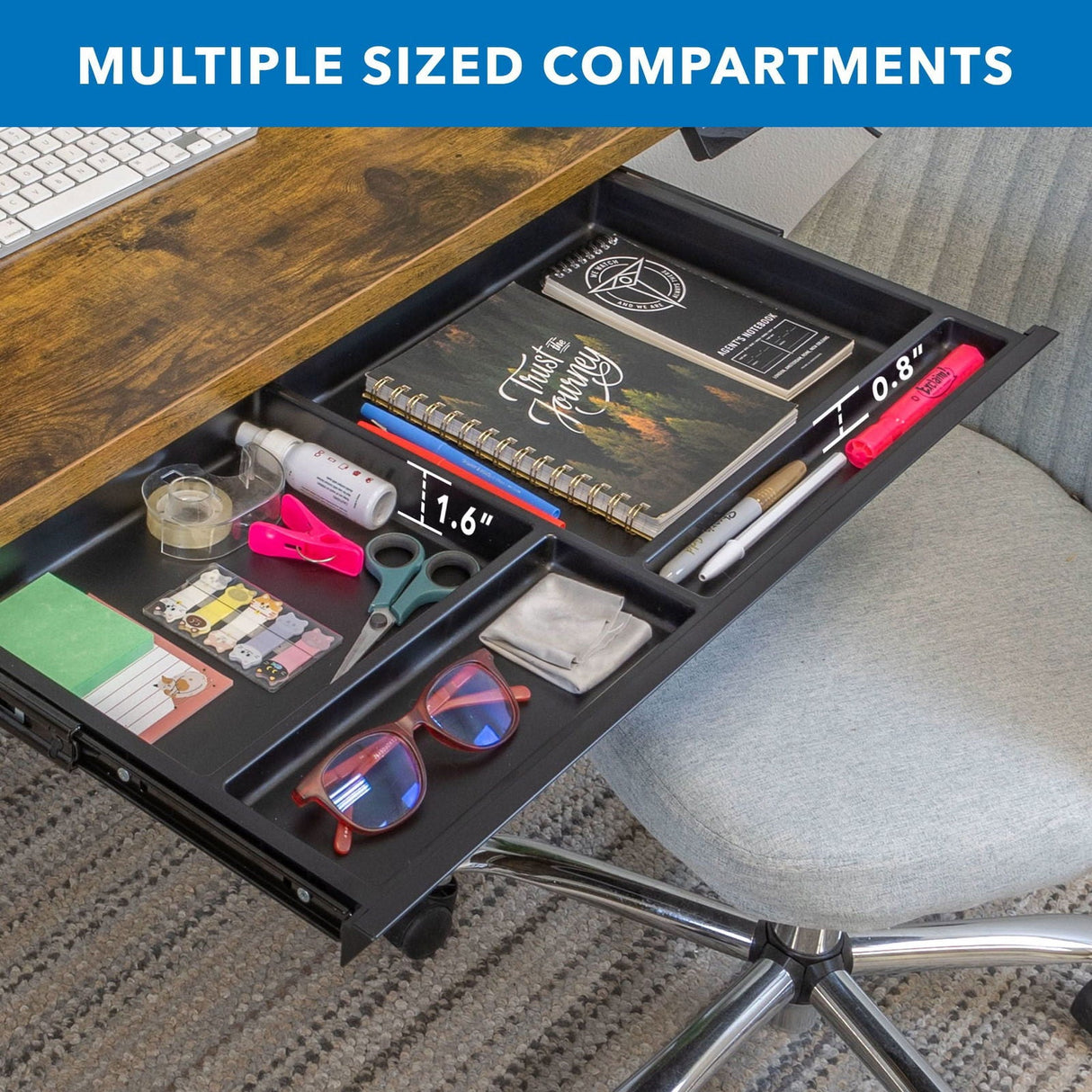 Desk Accessories - Under Desk Drawer - Deep - Mount-It! -