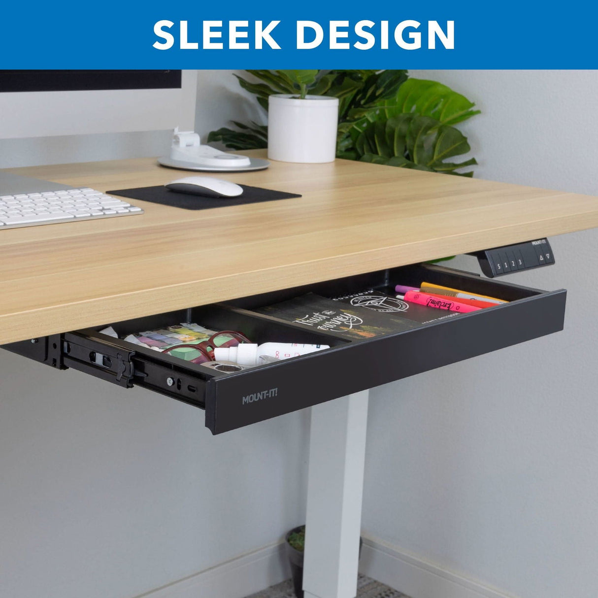 Desk Accessories - Under Desk Drawer - Shallow - Mount-It! -