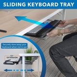 Keyboard Trays/Mounts - Under Desk Keyboard Platform With Wrist Support - Mount-It! -