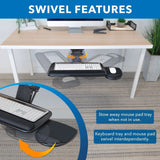 Keyboard Trays/Mounts - Under Desk Keyboard Platform With Wrist Support - Mount-It! -