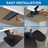 Keyboard Trays/Mounts - Under Desk Keyboard Platform With Wrist Support - Mount-It! -