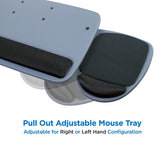 Keyboard Trays/Mounts - Under Desk Keyboard Platform With Wrist Support - Mount-It! -