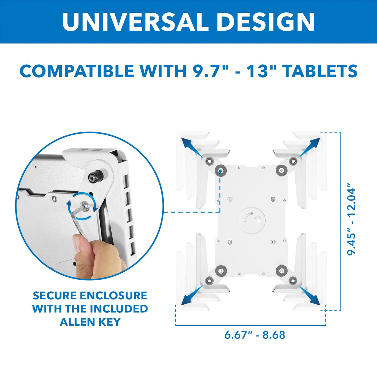 Tablet Stand - Universal Tablet Floor Kiosk - Mount-It! -