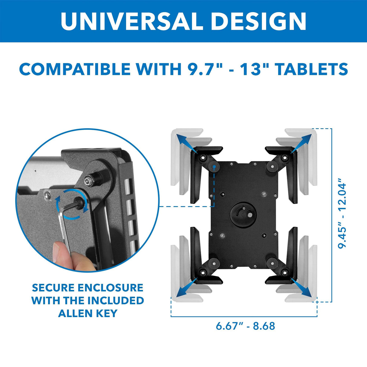 Tablet Stand - Universal Tablet Floor Kiosk - Mount-It! -