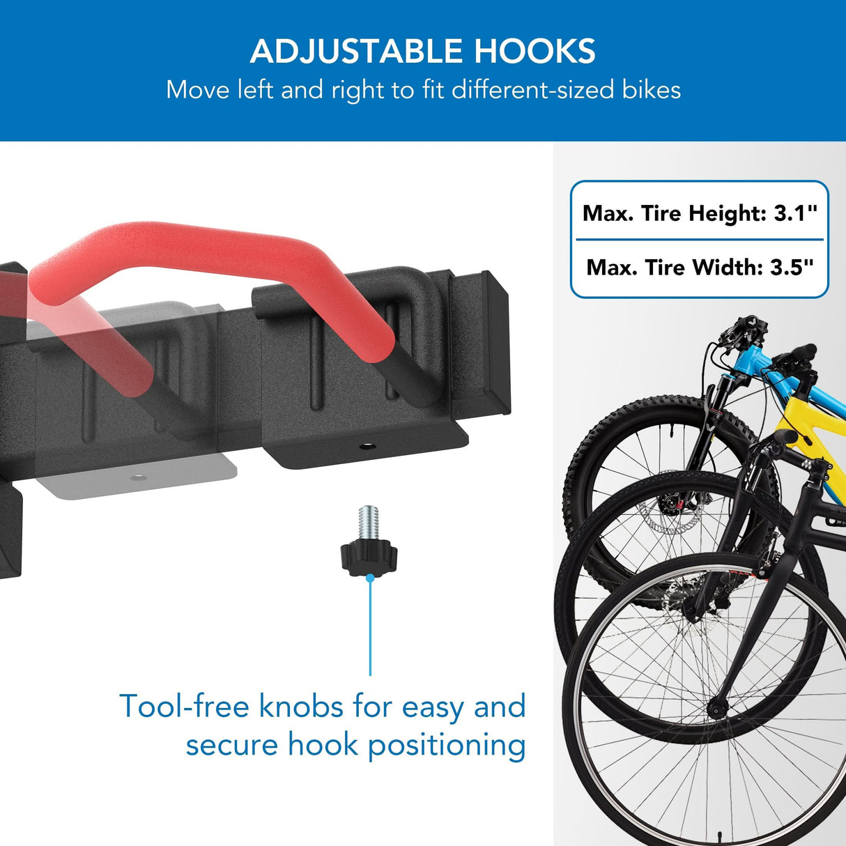 Bicycle Mount - WheelsUp Series Bike Wall Mount for 6 Bikes - Mount-It! - MI-9025