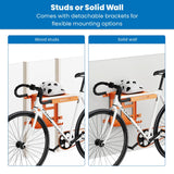 Bicycle Mount - WheelsUp Series Bike Wall Mount with Shelf and Hooks - Mount-It! -