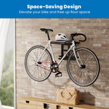 Bicycle Mount - WheelsUp Series Bike Wall Mount with Shelf and Hooks - Mount-It! -