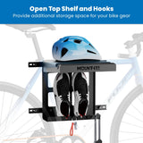 Bicycle Mount - WheelsUp Series Bike Wall Mount with Shelf and Hooks - Mount-It! -