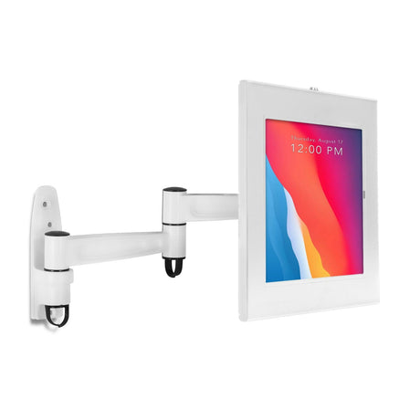 White Tablet Mount - Anti-Theft Tablet Wall Mount with Swing Arm for iPad, iPad Air, iPad Pro - Mount-It! - MI-3774W_G10