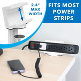 White Cable Management - Desktop Power Strip - Mount-It! - MI-7281