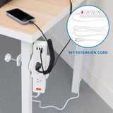 White Cable Management - Desktop Power Strip - Mount-It! - MI-7281