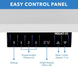 White Standing Desk - Dual Motor Electric Standing Desk with 48" Tabletop - Black Base - Mount-It! - MI-18120