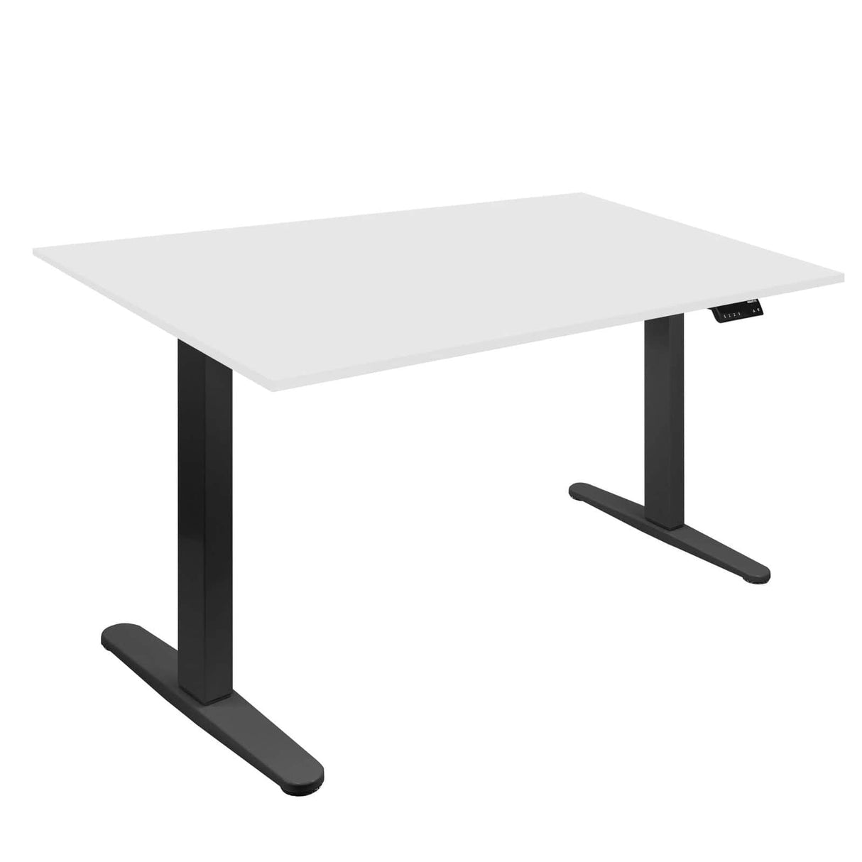 White Standing Desk - Dual Motor Electric Standing Desk with 55" Tabletop - Black Base - Mount-It! - MI-18113