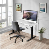 White Standing Desk - Electric Standing Desk with 48" Tabletop - Black Base - Mount-It! - MI-18118